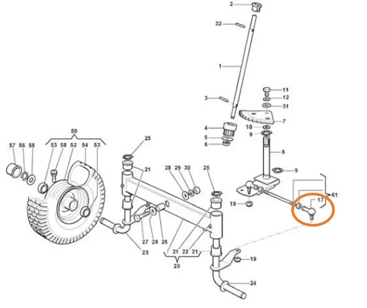 Przegub kulowy M10 22746600 122746609 1136-0092-01 schemat