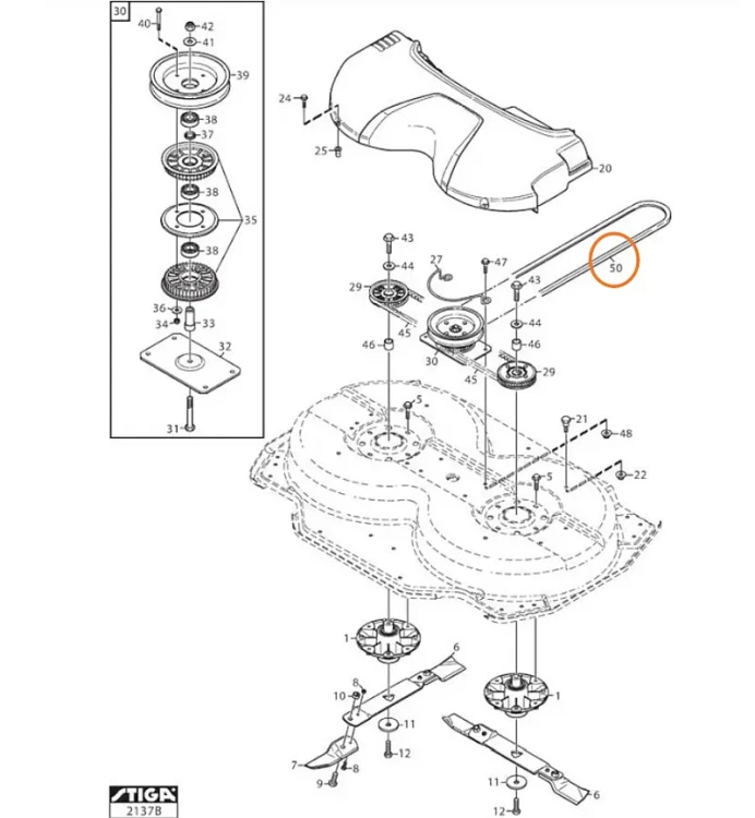 Pasek PTO Castelgarden 1135061515/0 135061515/0 135061515 schemat