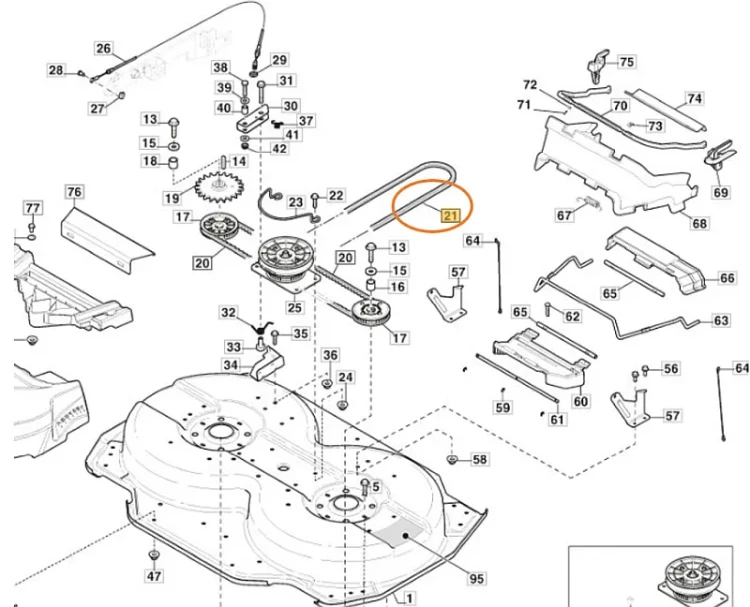 Pasek PTO Castelgarden 1135061515/0 135061515/0 135061515 schemat 2
