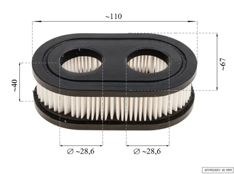Filtr powietrza Briggs OHV Victus VSP 48 B50 Green Technology FL 460S GW 530S NAX