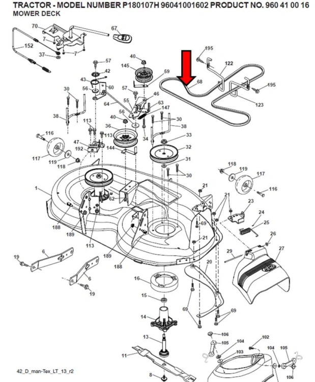 Pasek noży Partner P125107 P125107H P145107 P145107H P145107HP P180107Hdiagram