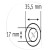 Kółko pływające zębatka pływakowa mini - otwór typ Stihl 3/8" 7Z 1,6 mm