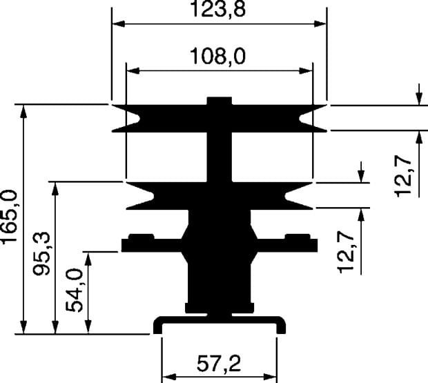 Adapter noża do 44" strona prawa HUSQVARNA AYP CRAFTSMAN