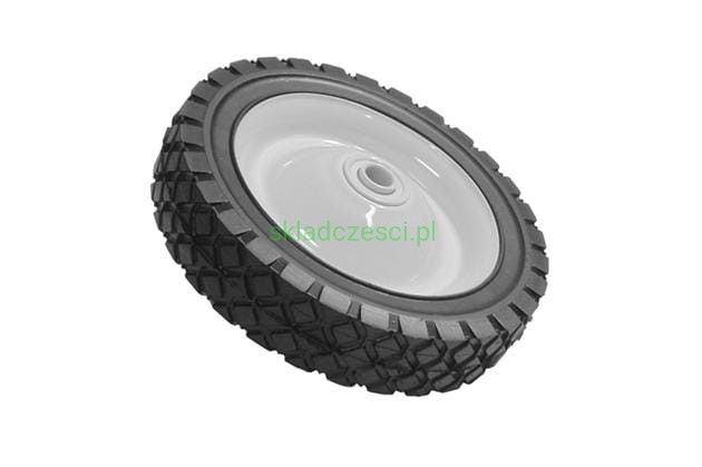 Koło do kosiarki uniwersalne metalowe 175 mm łożyskowane opona gumowa