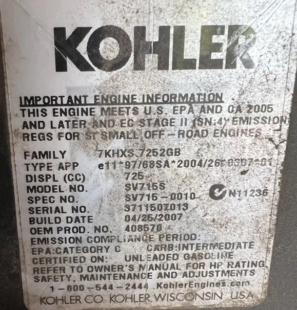 tabliczka Kohler